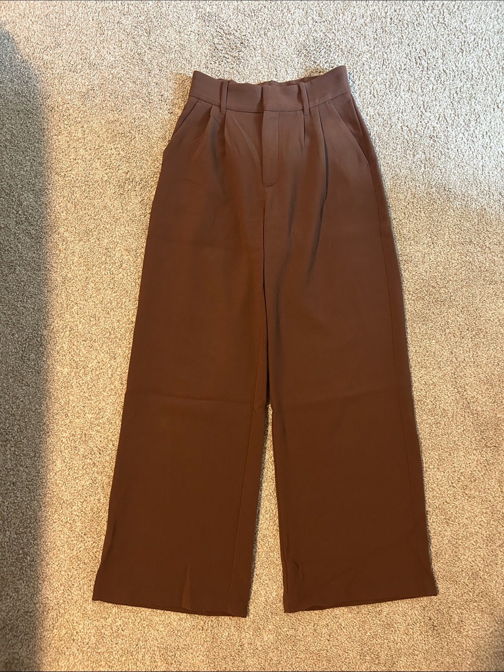 Abercrombie & Fitch Brown High-Waist Wide Leg Trousers